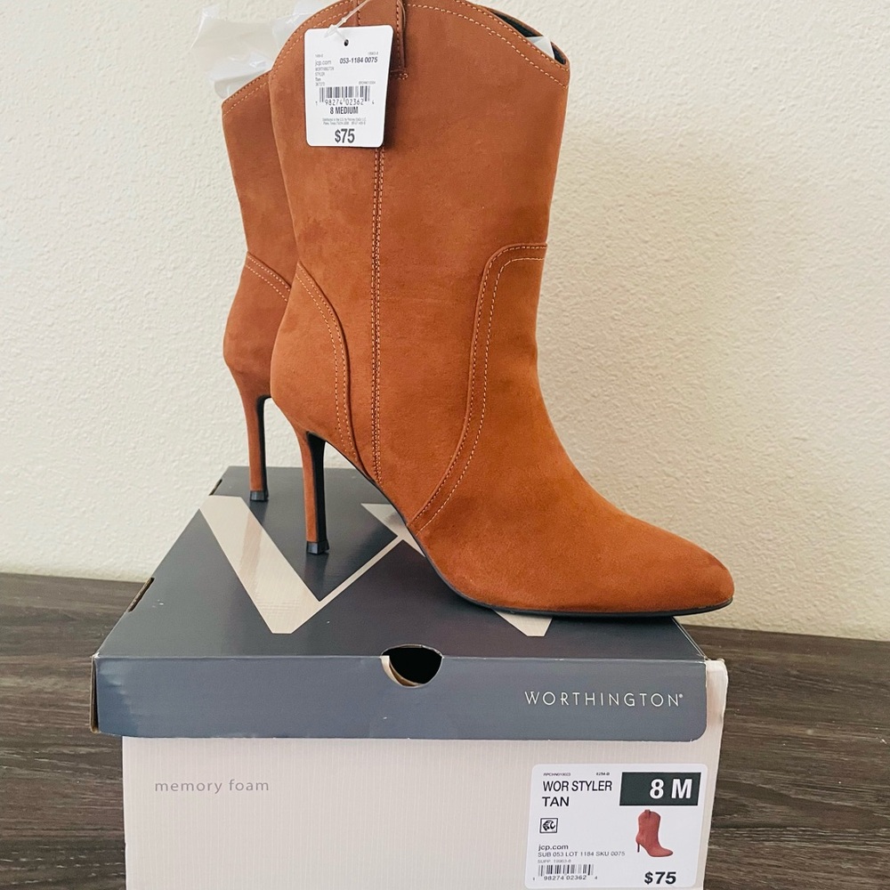 Worthington Brown Heeled Boots